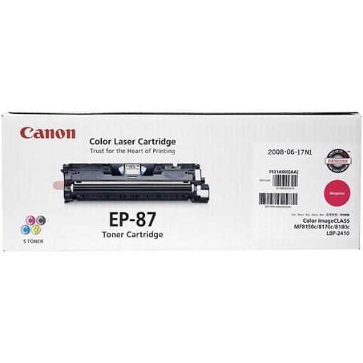 Picture of Canon 7431A005AA (EP-87m) OEM Magenta Toner Printer Cartridge