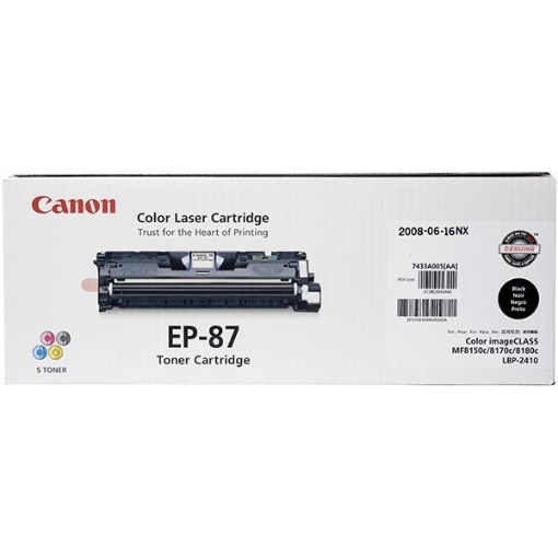 Picture of Canon 7433A005AA (EP-87bk) OEM Black Toner Printer Cartridge