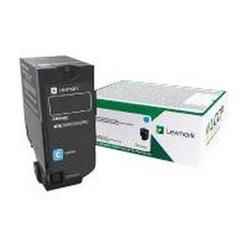 Picture of Lexmark 74C0SCG (TAA Compliant Version of 74C1SC0) Cyan Toner Cartridge (7000 Yield)