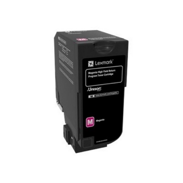 Show details for Lexmark 74C1HM0 74C0HMG) High Yield Magenta Toner Cartridge (12000 Yield) Picture of Lexmark 74C1HM0 74C0HMG) High Yield Magenta Toner Cartridge (12000 Yield)