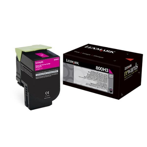 Picture of Lexmark 80C0H30 OEM High Yield Magenta Toner