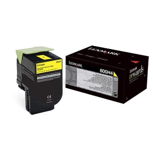 Picture of Lexmark 80C0H40 OEM High Yield Yellow Toner