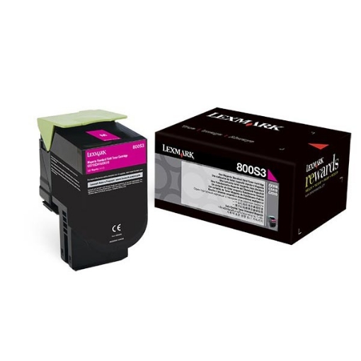 Picture of Lexmark 80C0S30 OEM Magenta Toner