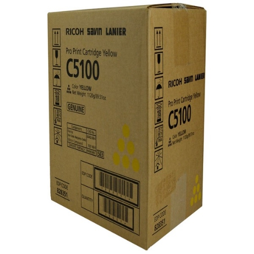 Picture of Ricoh 828222 (828351) Yellow Toner Cartridge (30000 Yield)