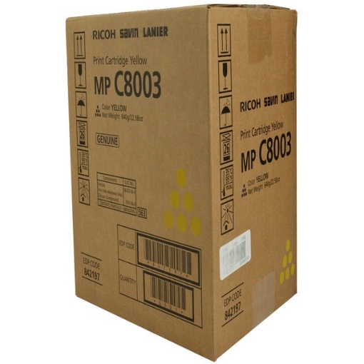 Picture of Ricoh 842197 Yellow Toner Cartridge (26000 Yield)