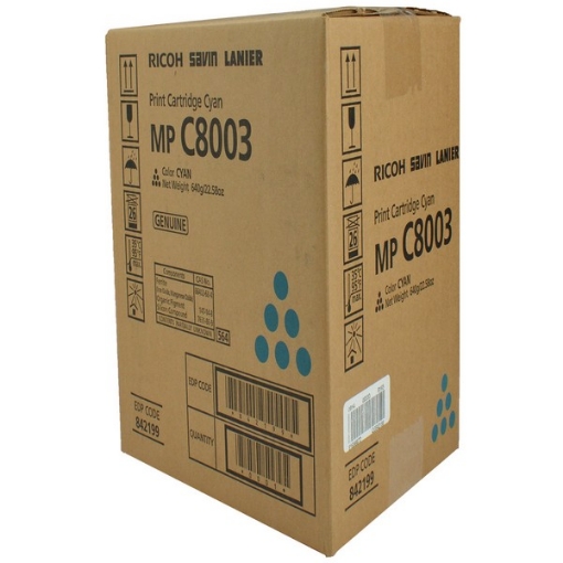 Picture of Ricoh 842199 Cyan Toner Cartridge (26000 Yield)