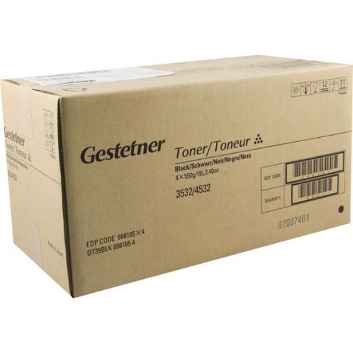 Picture of Gestetner 89887 (Type 3110D) Black Toner Bottles (4 pk) (30000 Yield)