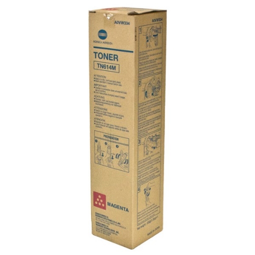 Picture of Konica Minolta A0VW334 (TN-614M) Magenta Toner Cartridge (26000 Yield)