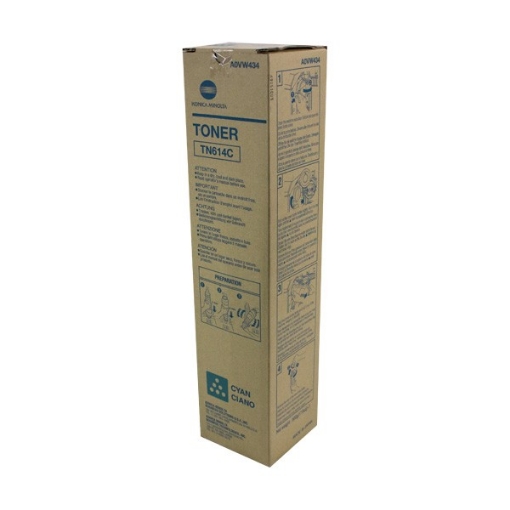 Picture of Konica Minolta A0VW434 (TN-614C) Cyan Toner Cartridge (26000 Yield)