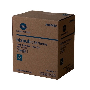 Show details for Konica Minolta A0X5432 Cyan Toner Cartridge (4600 Yield) Picture of Konica Minolta A0X5432 Cyan Toner Cartridge (4600 Yield)