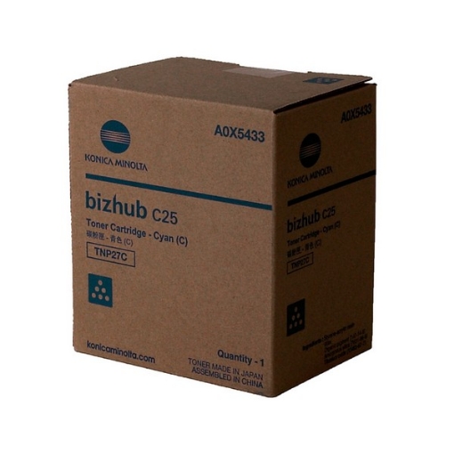 Picture of Konica Minolta A0X5433 (TNP27C) Cyan Toner Cartridge (6000 Yield)