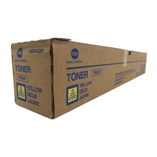 Picture of Konica Minolta A8DA230 (TN-324Y) OEM Yellow Toner Cartridge