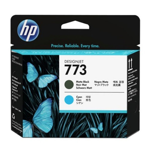 Picture of HP C1Q20A (HP 773) Matte Black, Cyan Printhead (2 pack)