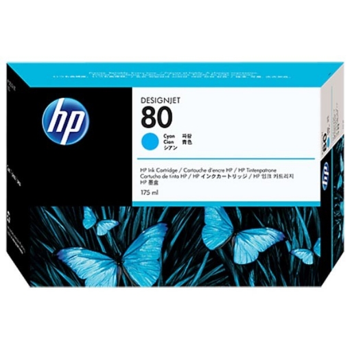 Picture of HP C4872A (HP 80) OEM Cyan Ink Cartridge