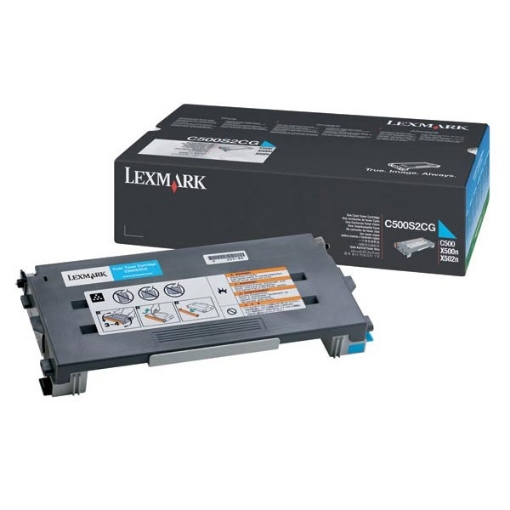 Picture of Lexmark C500S2CG OEM Cyan Laser Toner Cartridge