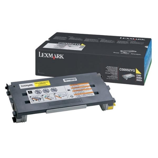 Picture of Lexmark C500S2YG OEM Yellow Laser Toner Cartridge