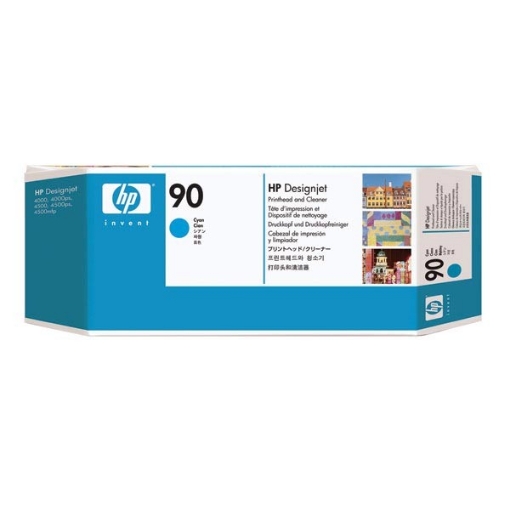 Picture of HP C5055A (HP 90) OEM Cyan Printhead / Cleaner