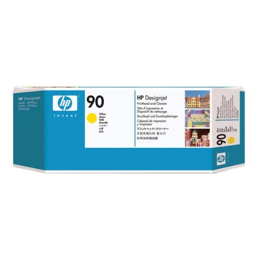 Picture of HP C5057A (HP 90) OEM Yellow Printhead / Cleaner