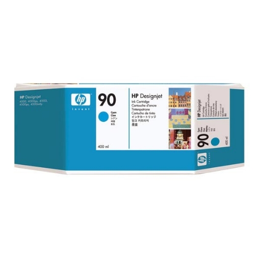 Picture of HP C5061A (HP 90) Cyan Inkjet Cartridge (400 ml)