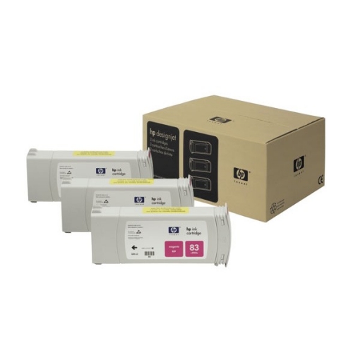 Picture of HP C5074A (HP 83) OEM UV Magenta Inkjet Cartridge (3-Ink Multipack)