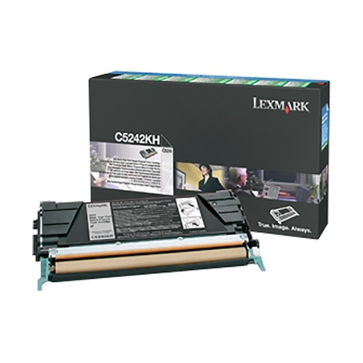 Picture of Lexmark C5242KH OEM Black Laser Toner Cartridge