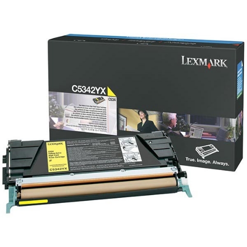 Picture of Lexmark C5342YX OEM High Yield Yellow Laser Toner Cartridge