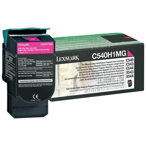 Picture of Lexmark C540H1MG High Yield Magenta Toner (2000 Yield)