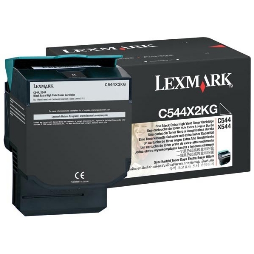 Picture of Lexmark C544X2KG OEM Black Toner Cartridge