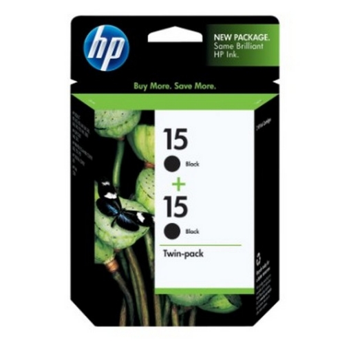 Picture of HP C6653FN (HP 15) OEM Black Inkjet Cartridge (2 pk)