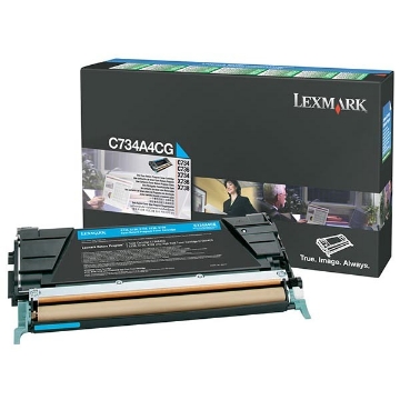 Show details for Lexmark C734A1CG (C734A2CG) OEM Cyan Toner Cartridge Picture of Lexmark C734A1CG (C734A2CG) OEM Cyan Toner Cartridge