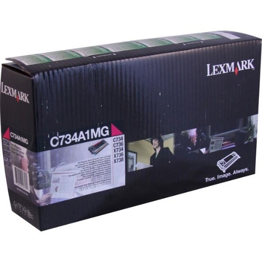 Picture of Lexmark C734A1M OEM Magenta Toner Cartridge