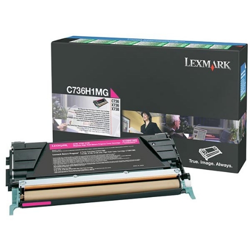 Picture of Lexmark, IBM C736H1M (24B5805) OEM Magenta Toner Cartridge