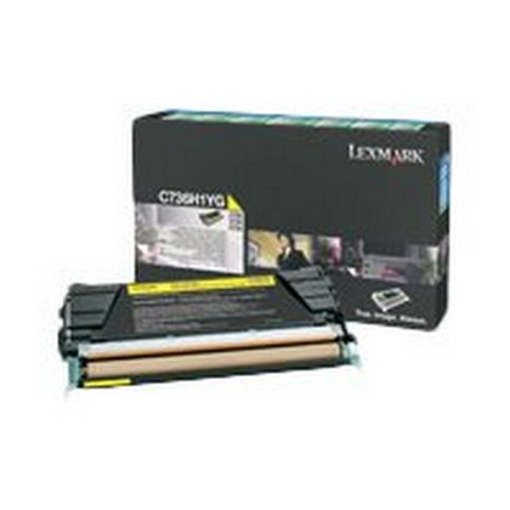 Picture of Lexmark C736H1YG C736H4YG) High Yield Yellow Toner Cartridge (10000 Yield)