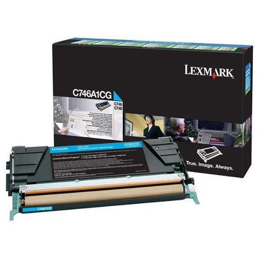 Picture of Lexmark C746A1CG OEM Cyan Toner