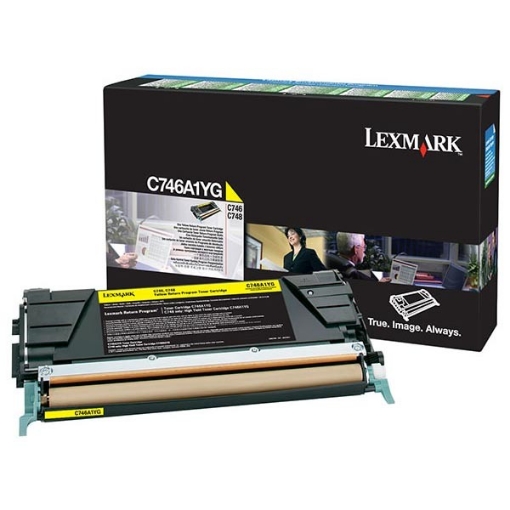 Picture of Lexmark C746A1YG OEM Yellow Toner