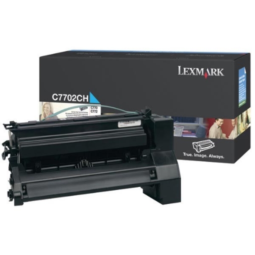 Picture of Lexmark C7702CH OEM High Yield Cyan Print Cartridge