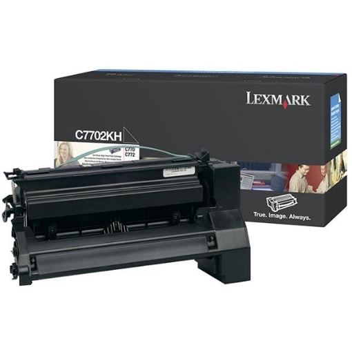 Picture of Lexmark C7702KH OEM High Yield Black Print Cartridge