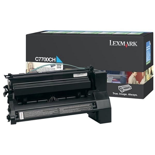 Picture of Lexmark C7706CH OEM High Yield Cyan Print Cartridge