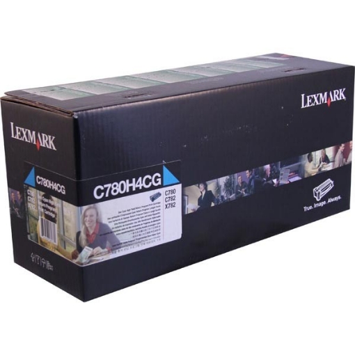 Picture of Lexmark C780H4C OEM High Yield Cyan Toner Cartridge