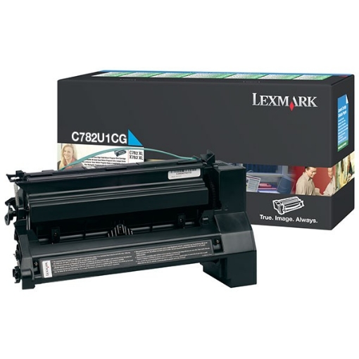 Picture of Lexmark C782U1CG OEM Extra High Yield Cyan Print Cartridge