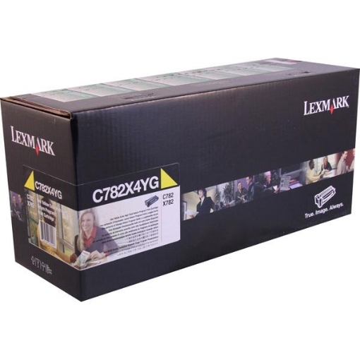 Picture of Lexmark C782X4Y OEM Extra High Yield Yellow Toner Cartridge