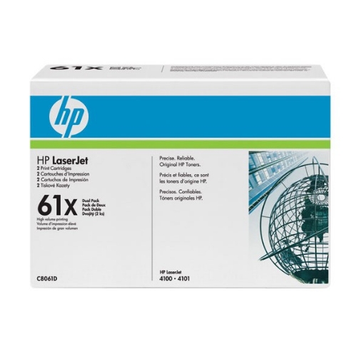 Picture of HP C8061D (HP 61X) Black Laser Toner Cartridge (10000 Yield)