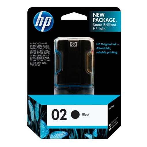 Picture of HP C8721WN (HP 02) Black Inkjet Cartridge (660 Yield)