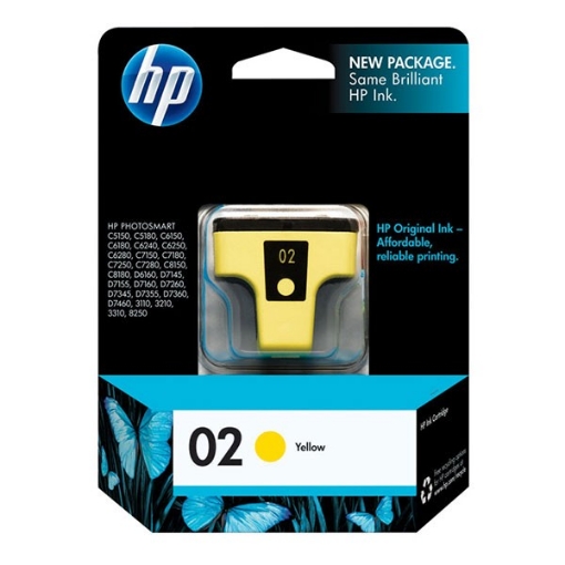 Picture of HP C8773WN (HP 02) Yellow Inkjet Cartridge (500 Yield)