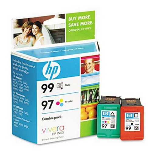 Picture of HP C9517FN (HP 97) OEM Tri-Color Inkjet Cartridge (Combo Pack)