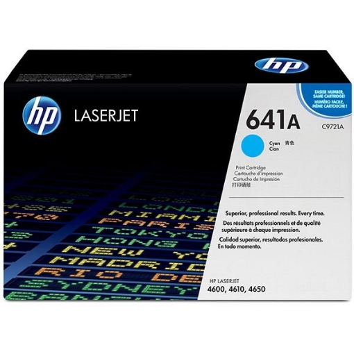 Picture of HP C9721A (HP 641A) Cyan Toner Cartridge (8000 Yield)