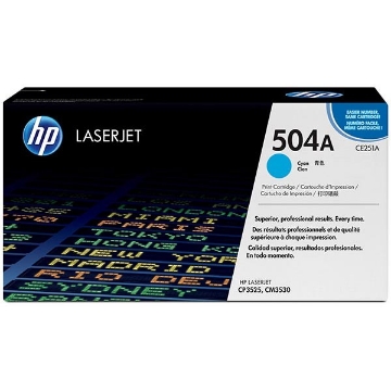 Show details for HP CE251A (HP 504A) Cyan Toner Cartridge (7000 Yield) Picture of HP CE251A (HP 504A) Cyan Toner Cartridge (7000 Yield)