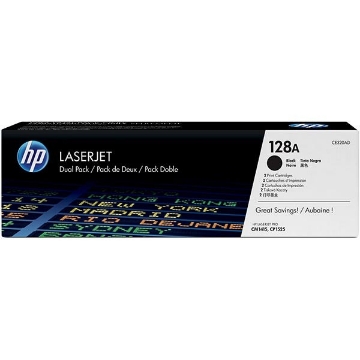Show details for HP CE320AD (HP 128A) OEM Black Toners (2 each) Picture of HP CE320AD (HP 128A) OEM Black Toners (2 each)