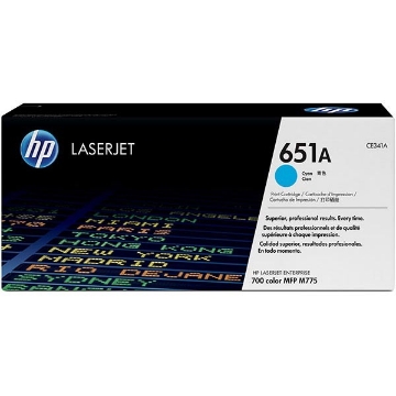 Show details for HP CE341A (HP 651A) Cyan Toner Cartridge (16000 Yield) Picture of HP CE341A (HP 651A) Cyan Toner Cartridge (16000 Yield)