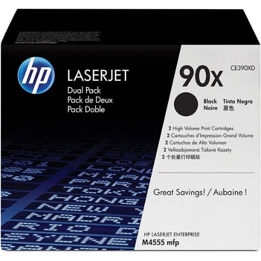 Picture of HP CE390XD (HP 90X) Black Smart Print Cartridges (2 pack) (2 x 24000)